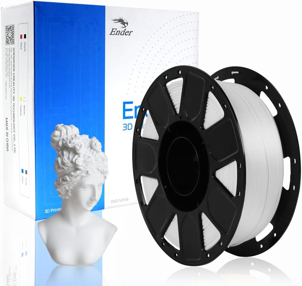 Refurbished Creality Ender PLA 3D Printing Filament White ,1.75mm,Net Weight-1kg