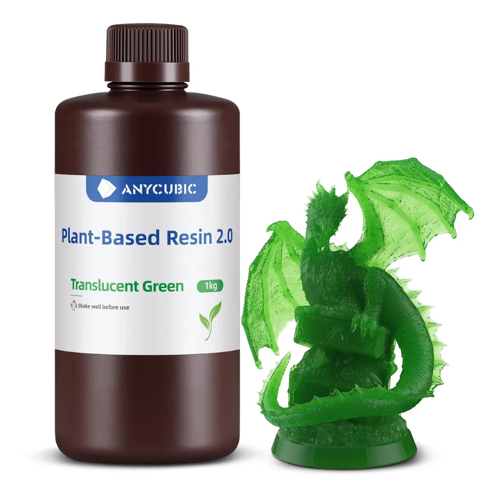 Anycubic Plant-Based Resin 2.0 (Translucent Green) 1kg
